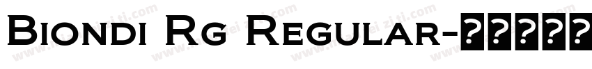 Biondi Rg Regular字体转换